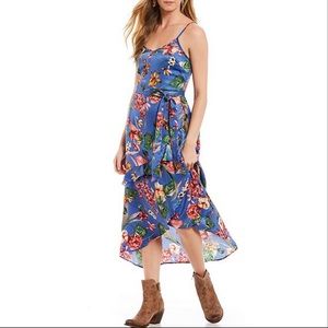 Band of Gypsies Gabriella floral satin dress